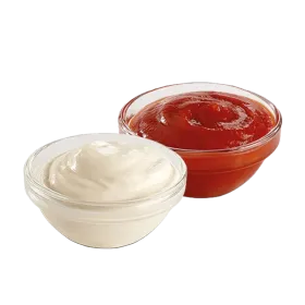 Mayonnaise und Ketchup Dips